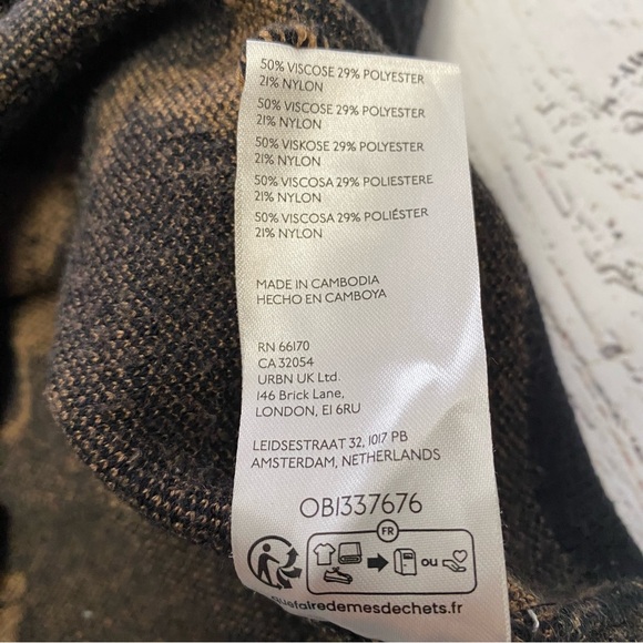 Maeve Anthropologie Black and Tan Dog Pattern Sweater Small - Picture 10 of 12